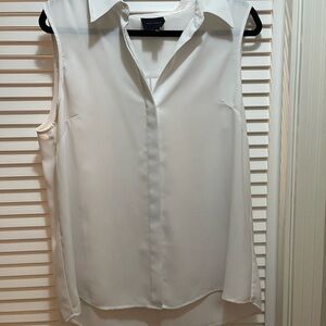 Alex Marie Classic White Sleeveless Blouse